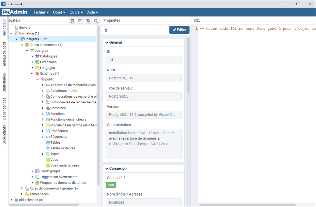 pgAdmin [Administration de PostgreSQL / PostGIS]