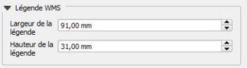 propriétés de la légende WMS